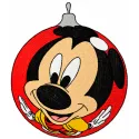 Mickey Mouse Christmas Ball embroidery design for festive stitching on holiday apparel and décor.