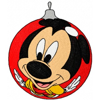 Mickey Mouse Christmas Ball embroidery design - Embroidery Design