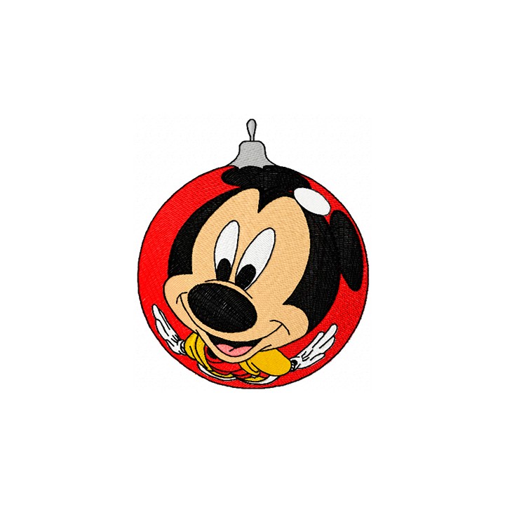 Mickey Mouse Christmas Ball embroidery design - Embroidery Design