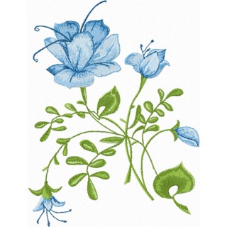 Blue Rose embroidery design - Embroidery Design