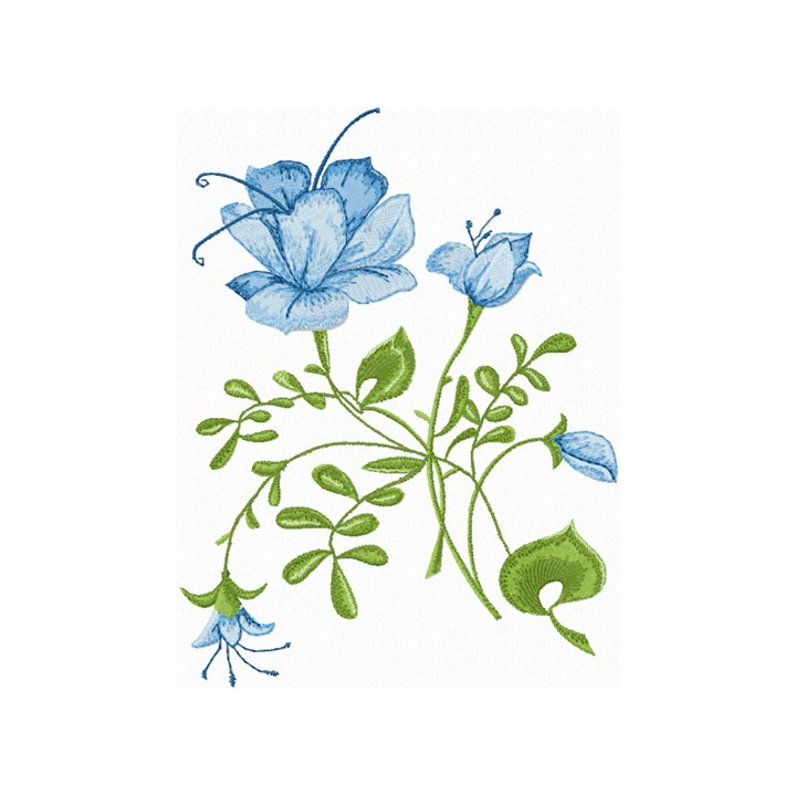 Blue Rose embroidery design - Embroidery Design