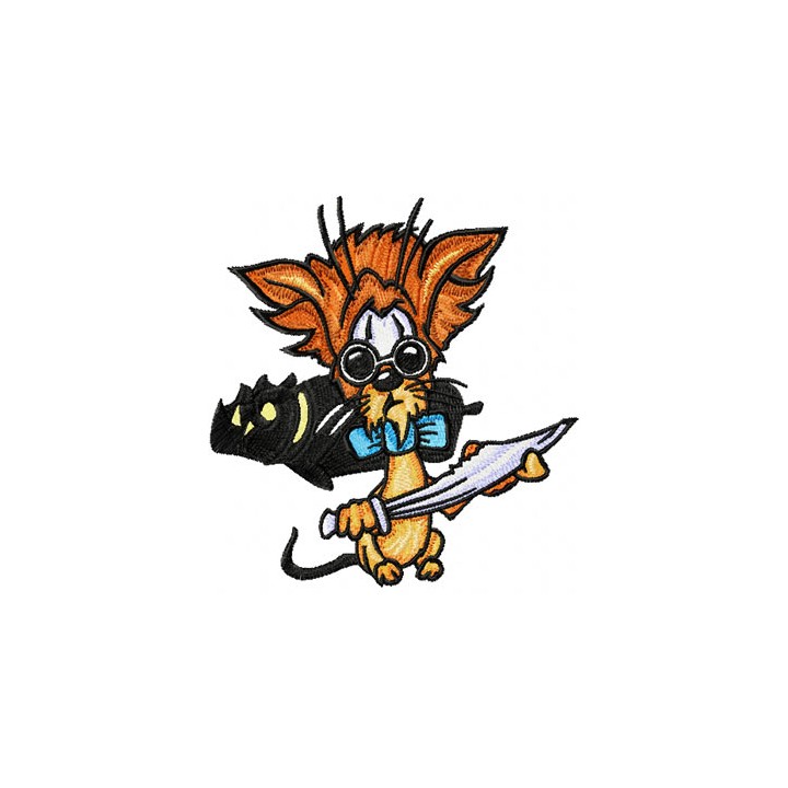 Funny Carribean Cat  embroidery design - Embroidery Design