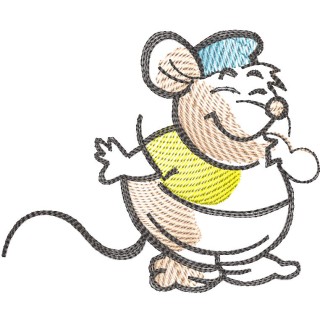 Mouse Gus embroidery design - Embroidery Design