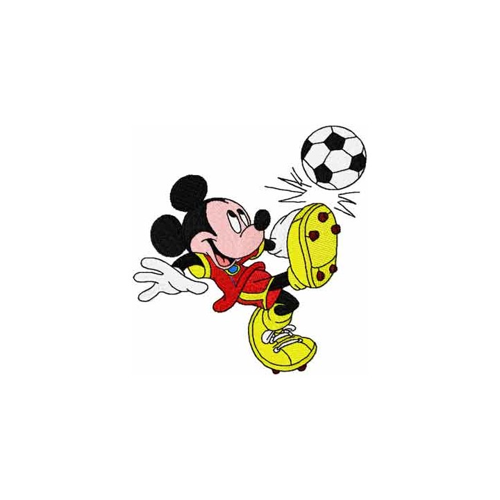 Mickey like soccer embroidery design - Embroidery Design