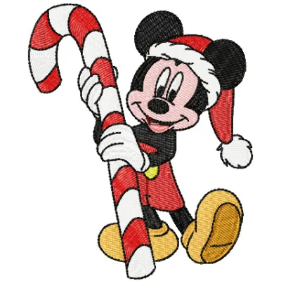 Preview of Christmas Mickey Mouse 2 embroidery design featuring a festive Mickey for holiday stitching projects.