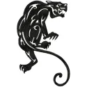 Tribal Jaguar embroidery design featuring intricate patterns, ideal for embellishing apparel and accessories.
