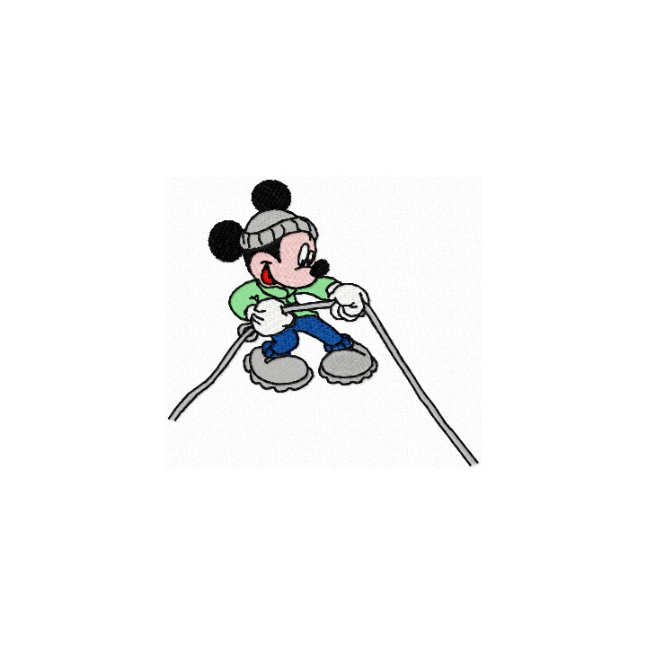 Mickey Climber embroidery design - Embroidery Design