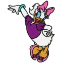Daisy Duck embroidery design featuring a cheerful character from Duck Tales, ideal for stitching on apparel and accessories.