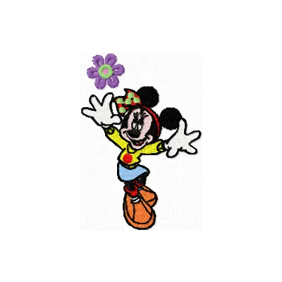 Minnie Mouse 4 embroidery design showcasing a charming stitched motif of Minnie Mouse for various projects.