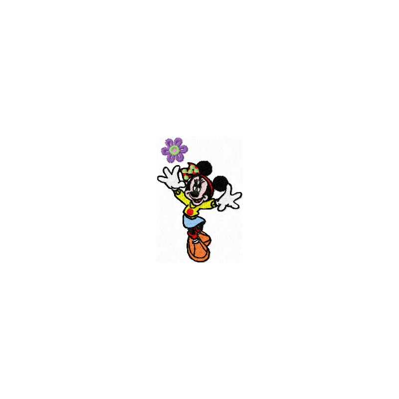 Minnie Mouse 4 embroidery design showcasing a charming stitched motif of Minnie Mouse for various projects.