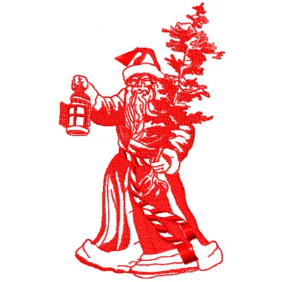 Santa Claus embroidery design showcasing a festive stitching pattern perfect for holiday projects.