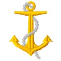 Preview of an anchor embroidery design, showcasing nautical themes for stitching on apparel and accessories.