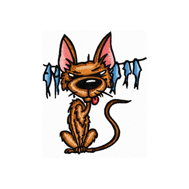 Funny Cat 1 embroidery design - Embroidery Design