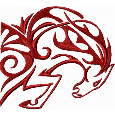 Tribal Horse Embroidery Design - Majestic Animal Pattern