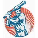 Baseball Cool Badge Stitching Pattern for Sports Fans
