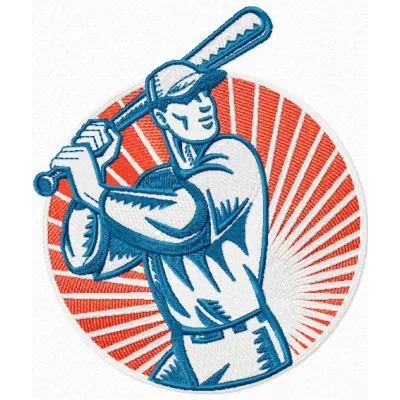 Baseball Cool Badge Stitching Pattern for Sports Fans