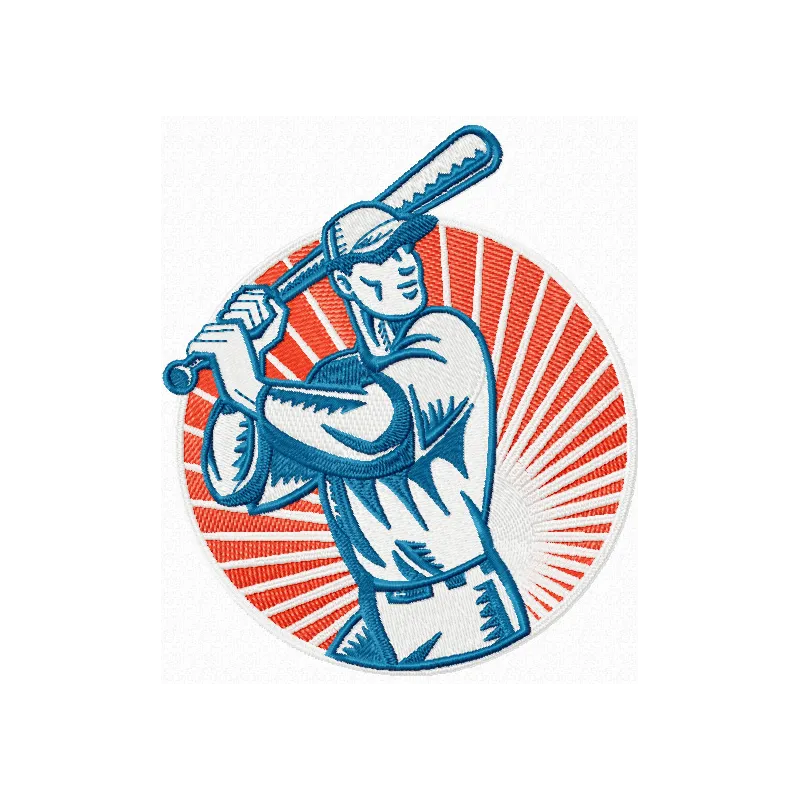 Baseball Cool Badge Stitching Pattern for Sports Fans