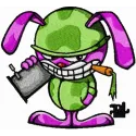 Cool Rabbit Manimals Embroidery Design - Digital Download