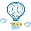 Together in a Balloon Animal Embroidery Design | Whimsical