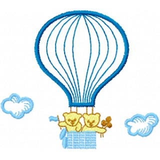 Together in a Balloon embroidery design - Embroidery Design