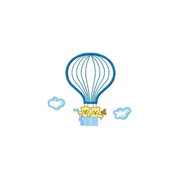 Together in a Balloon embroidery design - Embroidery Design