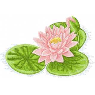 Water Lily embroidery design - Embroidery Design