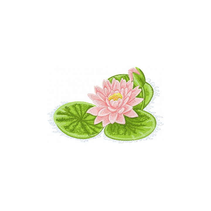 Water Lily embroidery design - Embroidery Design