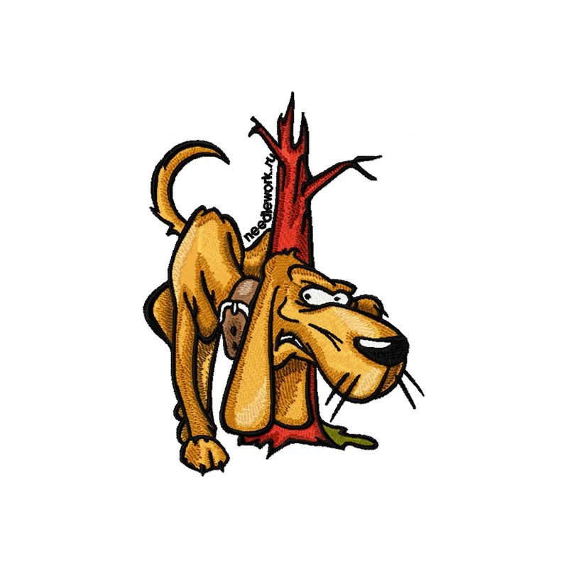 Funny Dog 1 Embroidery Design - Playful Canine Pattern
