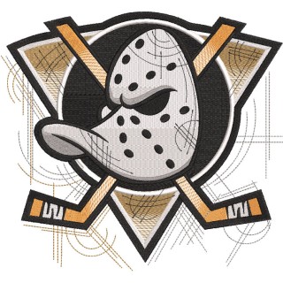 Anaheim Ducks Jersey Modern art logo embroidery design - Embroidery Design