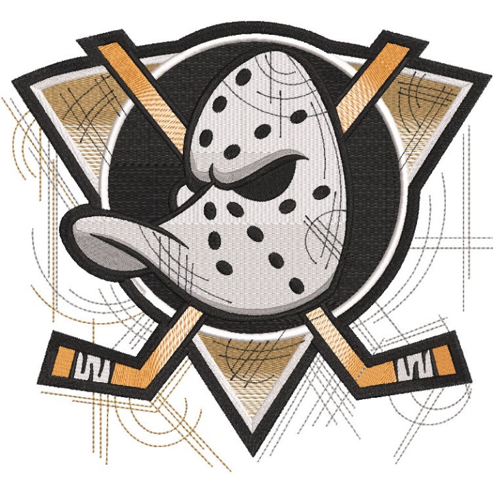 Anaheim Ducks Jersey Modern art logo embroidery design - Embroidery Design