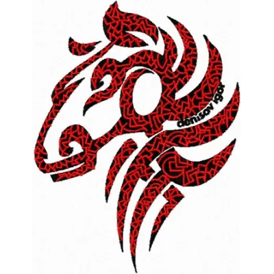 Demioro Tribal Horse Embroidery - Wild Spirit Design
