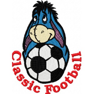 Eeyore Classic Football Logo  embroidery design - Embroidery Design