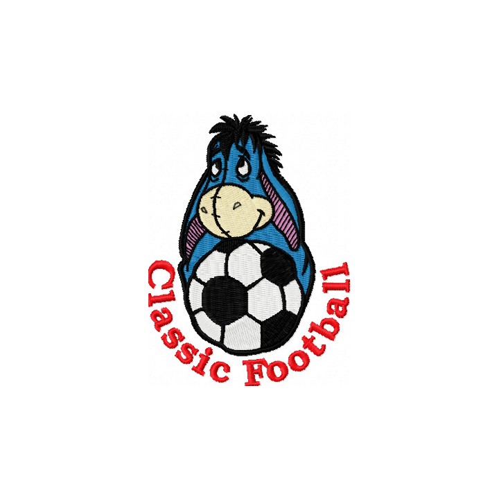 Eeyore Classic Football Logo  embroidery design - Embroidery Design