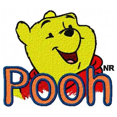 Winnie the Pooh Logo Stitching Pattern for Kids & Crafts