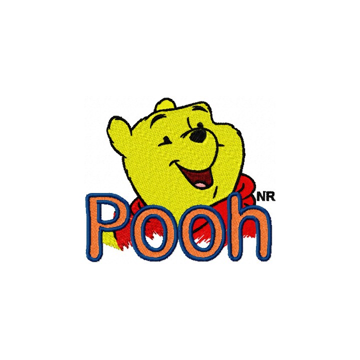 Winnie the Pooh Logo 2  embroidery design - Embroidery Design