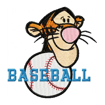 Tigger Baseball Logo Stitching Pattern for Kids