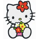 Hello Kitty Floral Stitching Pattern for Crafters
