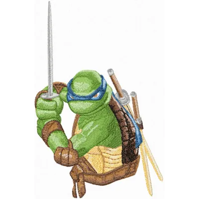 Leonardo Ninja Turtle Stitching Pattern for TMNT Fans