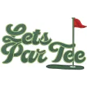 Lets Par Tee embroidery design featuring a golf-themed graphic on fabric, ideal for golf enthusiasts.