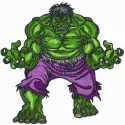 Hulk Embroidery Pattern for Superhero Fans