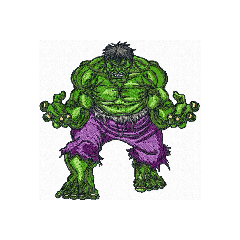 Hulk Embroidery Pattern for Superhero Fans