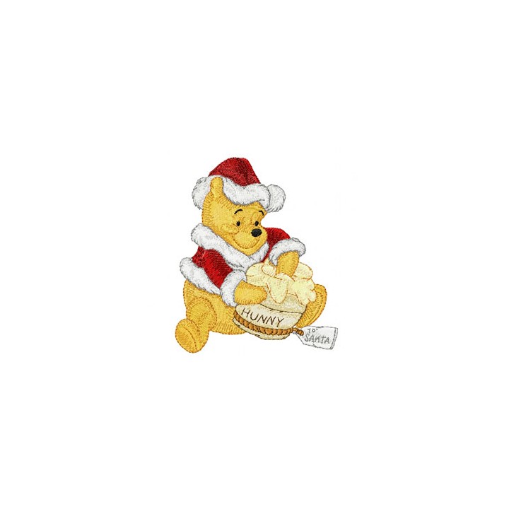 Christmas Winnie the Pooh 1 embroidery design - Embroidery Design