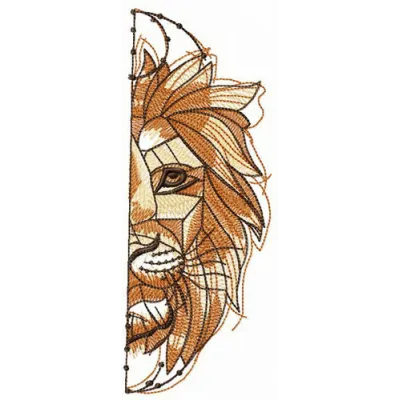 Majestic Animal King Embroidery Design