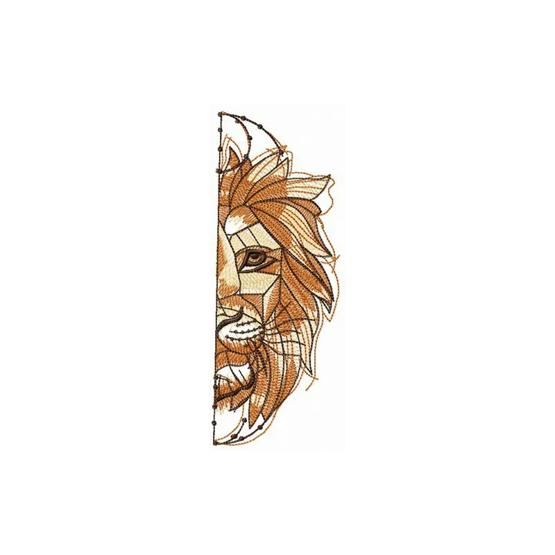 Majestic Animal King Embroidery Design