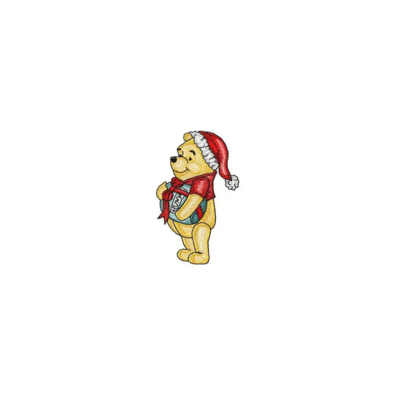Winnie Pooh Christmas Stitching Pattern for Holiday Crafts