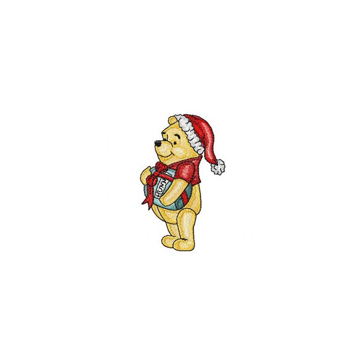 Winnie Pooh Gets Ready for Christmas embroidery design - Embroidery Design
