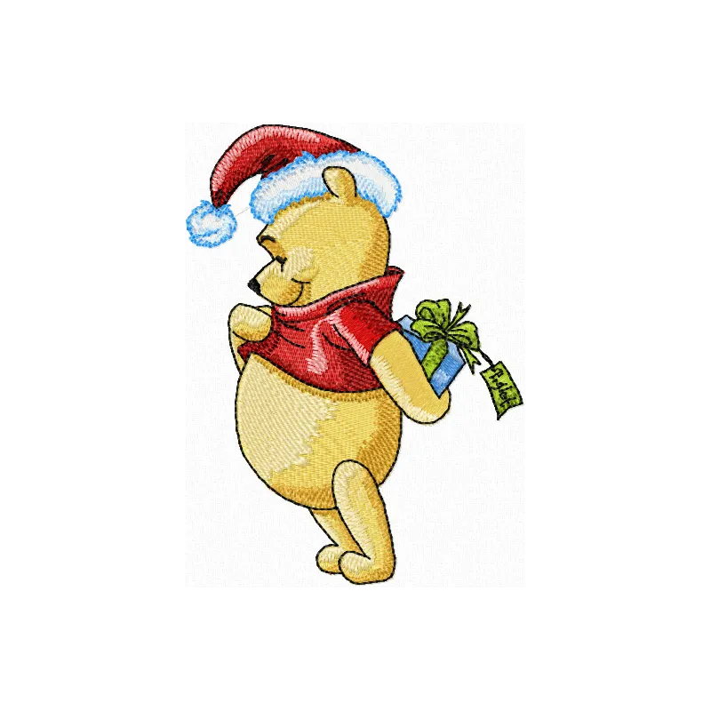 Winnie the Pooh Christmas Gift Stitching Pattern