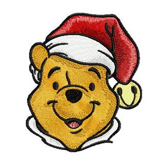 Christmas Winnie the Pooh embroidery design - Embroidery Design