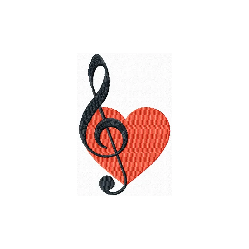 Music in my heart embroidery design - Embroidery Design