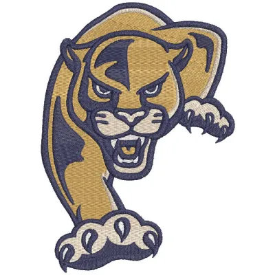 FIU Panthers Secondary Logo embroidery design featuring the iconic panther emblem on a vibrant background.